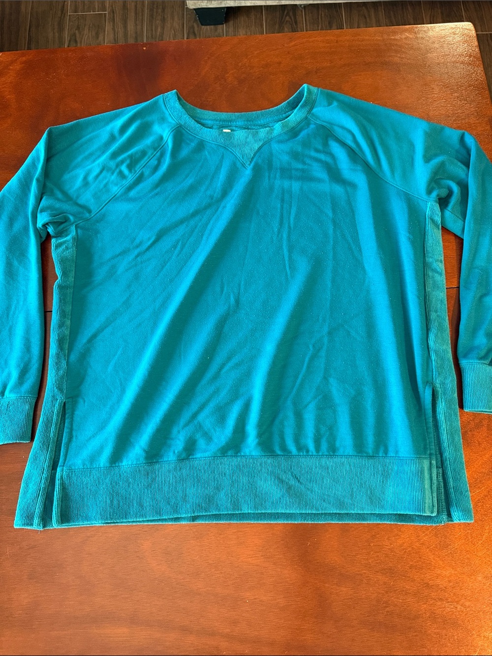 Xersion womens plus Teal Crewneck Pullover sweatshirt